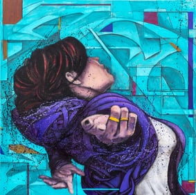 Scott Zimer "Girl in Purple" Oil on Canvas, 2015