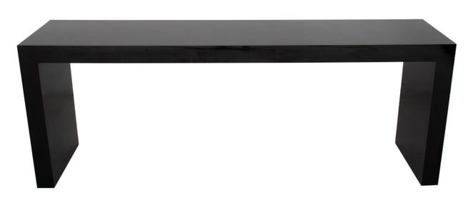 Minimalist Black Lacquer Console Table