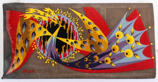 Claude Bleynie "Peacock" Mounted Tapestry