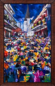 Isabel Jacopin "Royal Street Scene" Acrylic & Oil