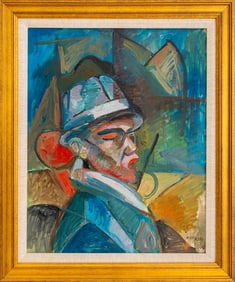 Rifkin Portrait of Gentleman Oil on Canvas Board