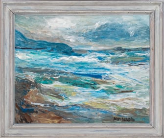 Joan Shapiro "Sea Surge" Oil on Masonite