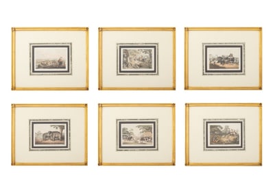 Williamson & Howitt Hand-Colored Etchings, 6