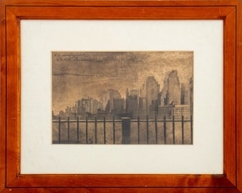 Luca Pignatelli "New York" Mixed Media on Paper