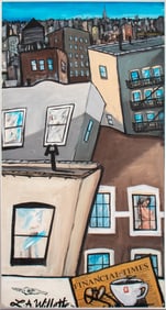 L.A. Williette New York City View Oil on Canvas