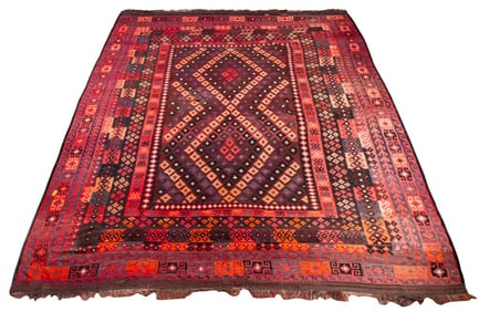 Caucasian Kasak Kilim Carpet, 15' 8" x 9' 7"