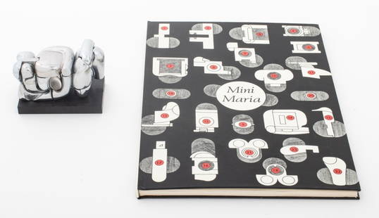 Miguel Berrocal "La Mini Maria" Puzzle Sculpture: Miguel Ortiz Berrocal (Spanish, 1933-2006) "La Mini Maria" Nickel-Plated Metal Puzzle Sculpture, signed and struck with edition 4136 to underside, in original box marked "made in verona italy" with st