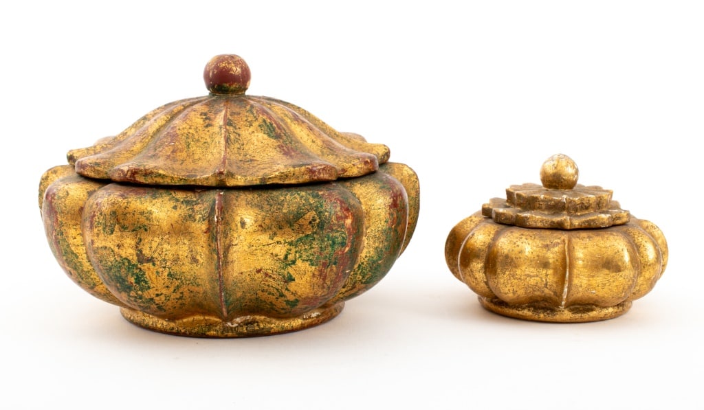 Italian Stile Liberty Giltwood Covered Boxes, 2 (1 of 11)