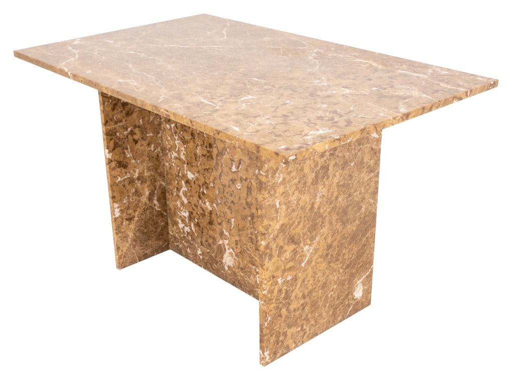 Emperador Marble Pedestal Dining Table (1 of 7)
