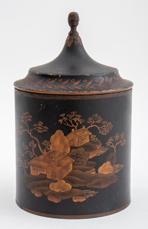Chinoiserie Tole Peinte Tea Caddy (1 of 7)