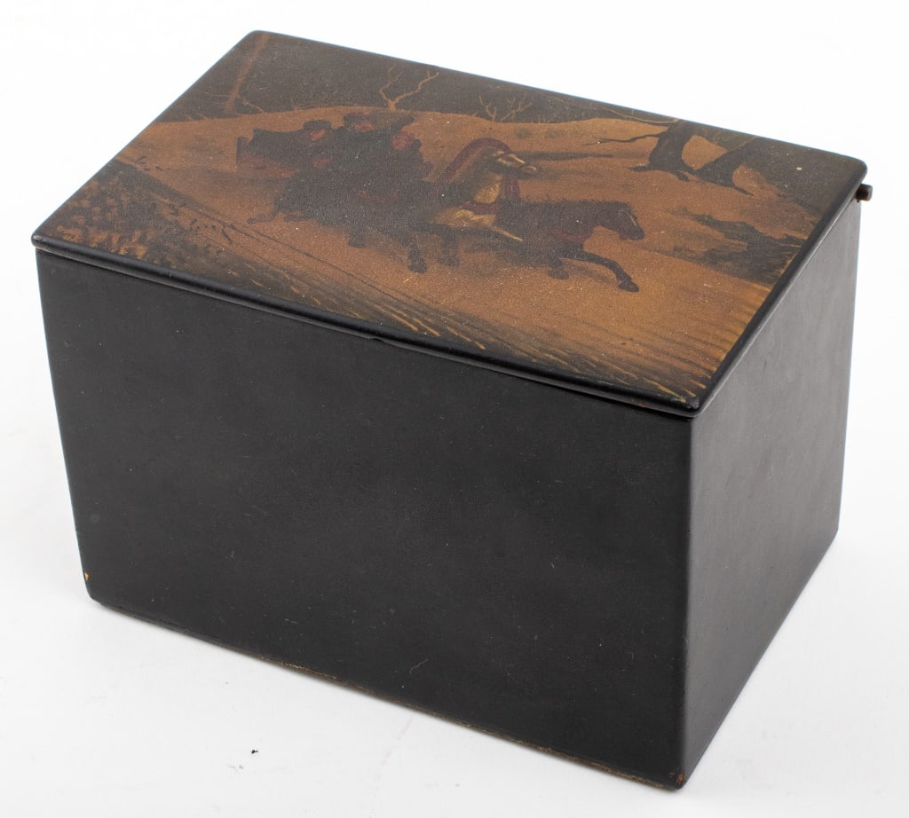 V.O. Vishnyakov Russian Lacquer Tobacco Box, 19 C. (1 of 8)