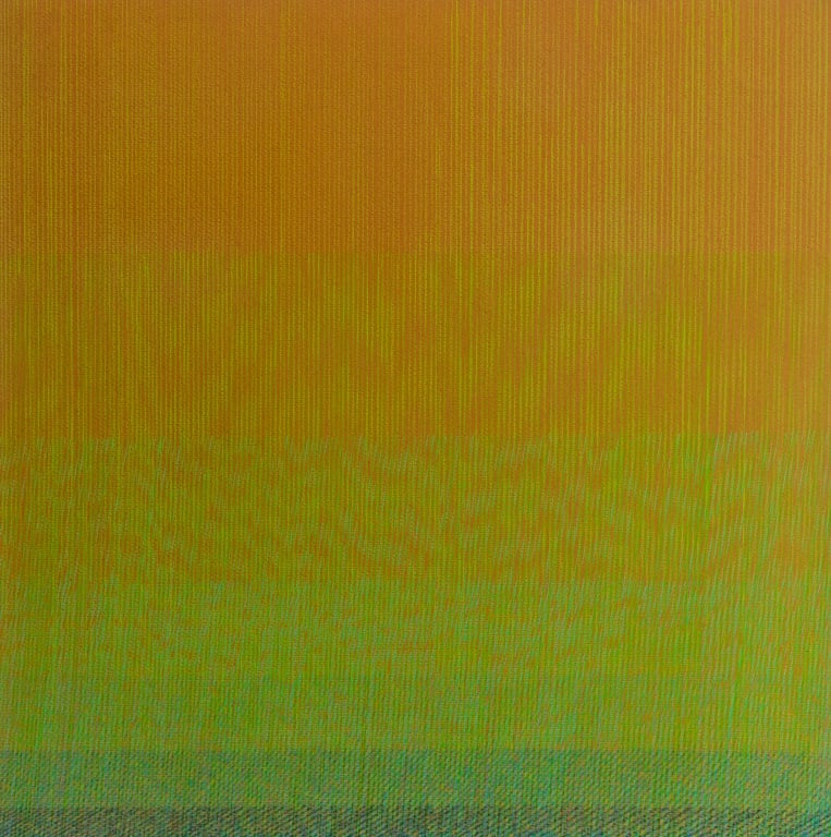 Jim Parker Abstract Color Field Oil Pastel, 1973 (1 of 4)
