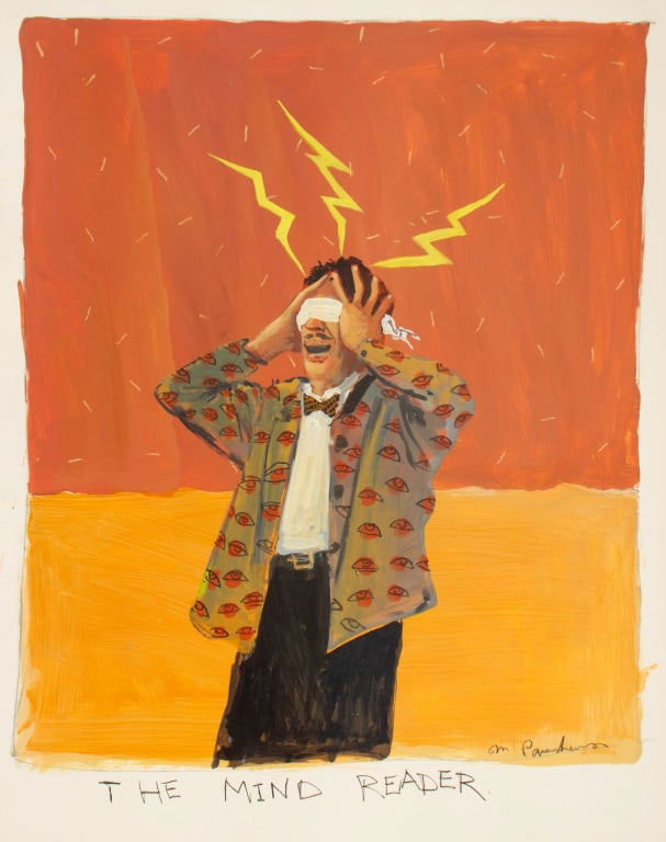 Michael Paraskevas "The Mind Reader" Acrylic (1 of 4)