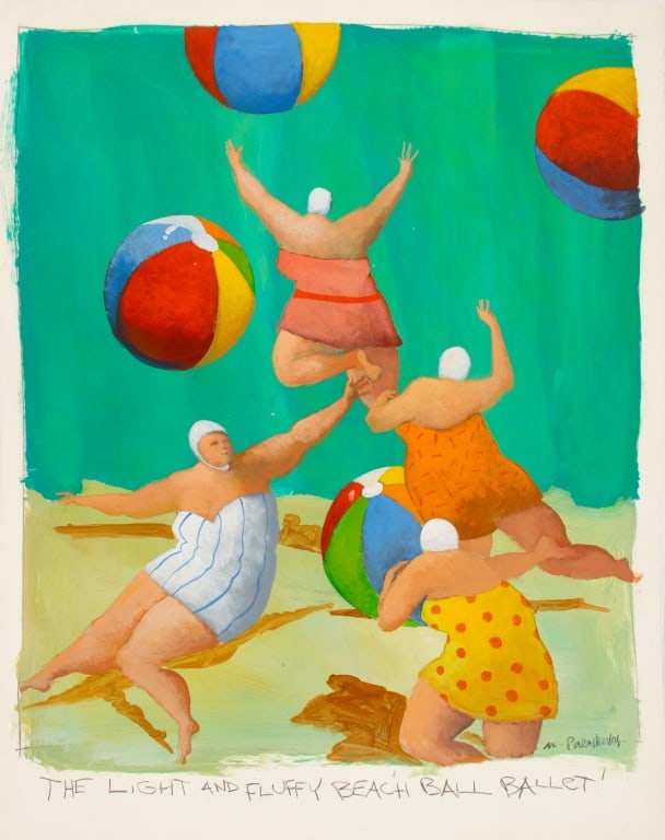 Michael Paraskevas "Beach Ball Ballet" Acrylic (1 of 4)