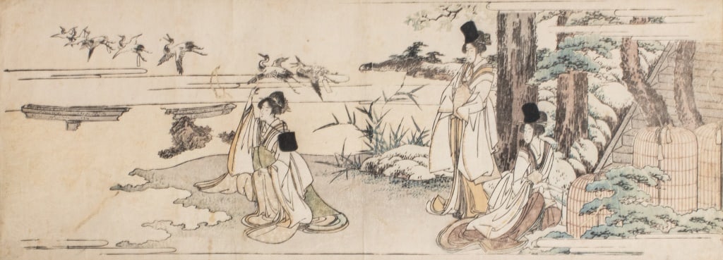 Katsushika Hokusai "Three Women..." Woodblock (1 of 12)