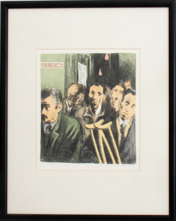 Raphael Soyer "Unemployed" Lithograph, 1969 (1 of 11)