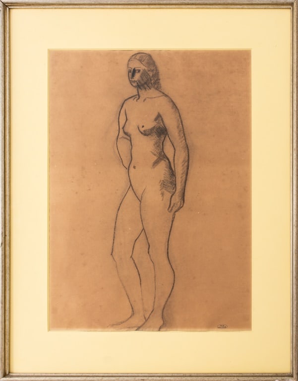 Andre Derain "Femme Nue Debout" Charcoal (1 of 12)