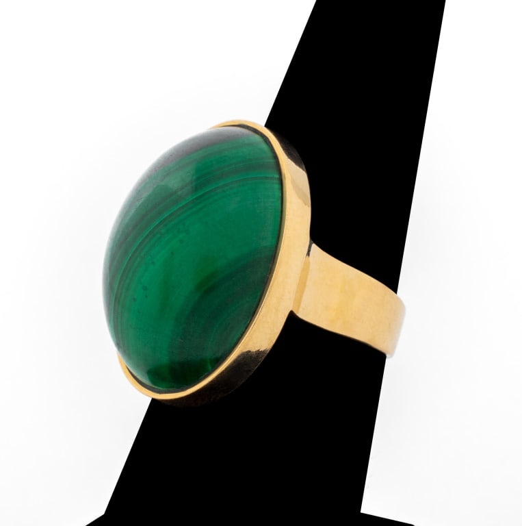 14K Yellow Gold Malachite Ring (1 of 5)