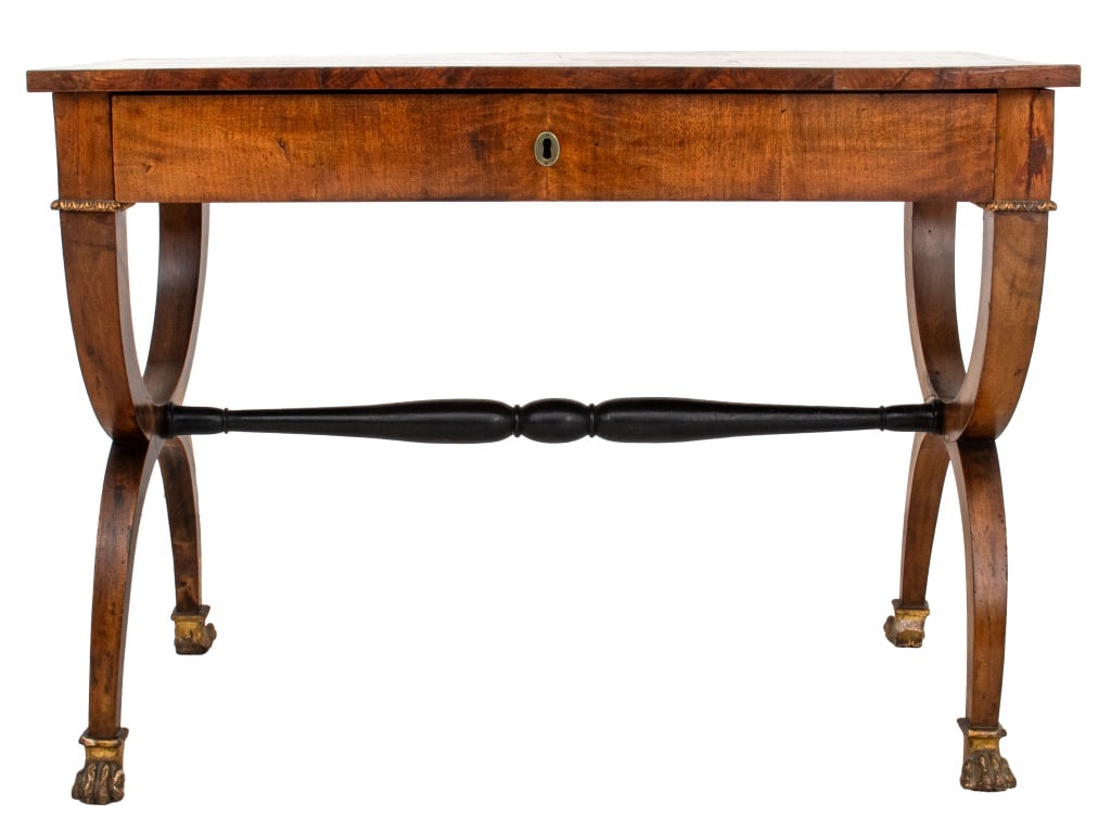 European Burl Walnut Side Table, 19th C. (1 of 8)