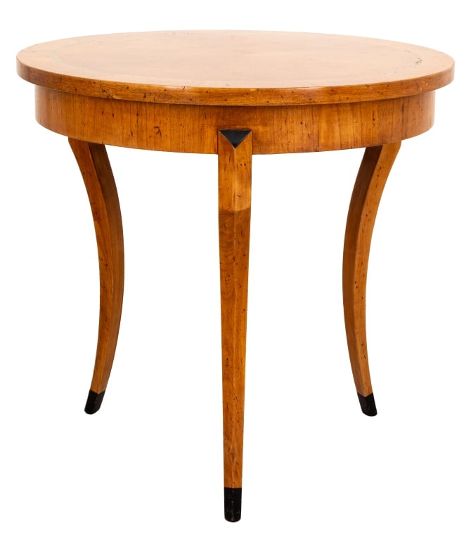 Swedish Biedermeier Style Birch Round Accent Table (1 of 9)