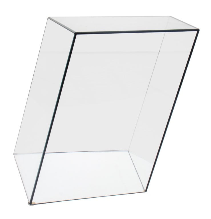 Piero Lissoni "Wireframe" Trapezoid Glass Table (1 of 7)
