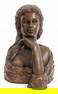 Victor Salmones Female Bust Bronze Sculpture