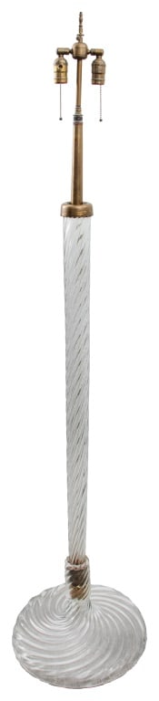 Italian Murano Glass Swirl Form Floor Lamp (1 of 5)