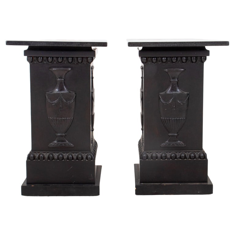 English Regency Style Ebonized Plinths, Pair (1 of 5)