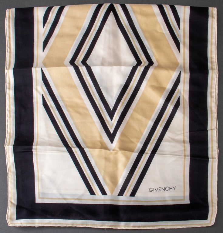 Givenchy Art Deco Style Silk Scarf (1 of 5)