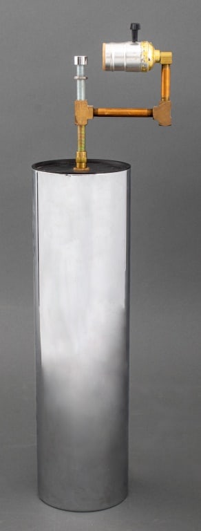 Mid-Century Modern Chrome Cylinder Table Lamp (1 of 7)