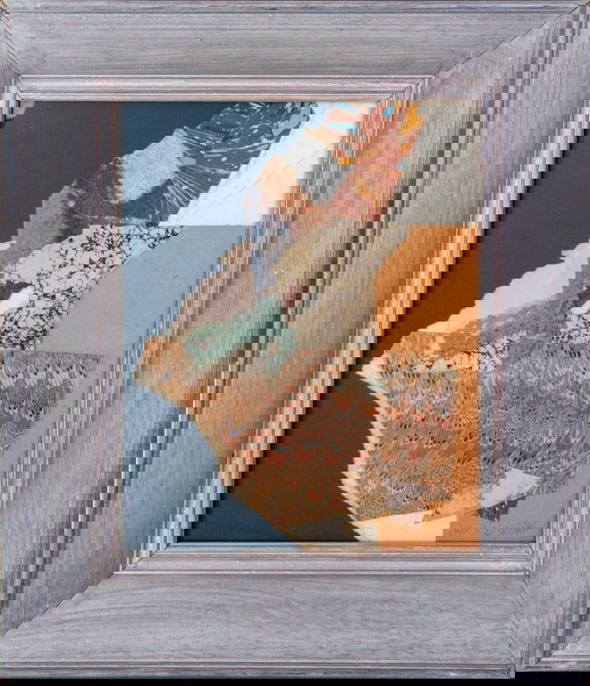 Joan Shapiro Marbled Paper & Lace Collage (1 of 8)