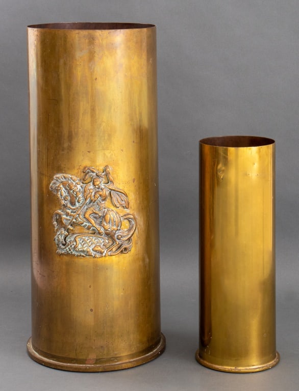 Decorated 8" MK-1 Shell Casing and 5" Casing (1 of 10)