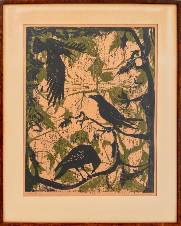 Ellen Rae Panero "Early Spring" Woodcut Print (1 of 9)