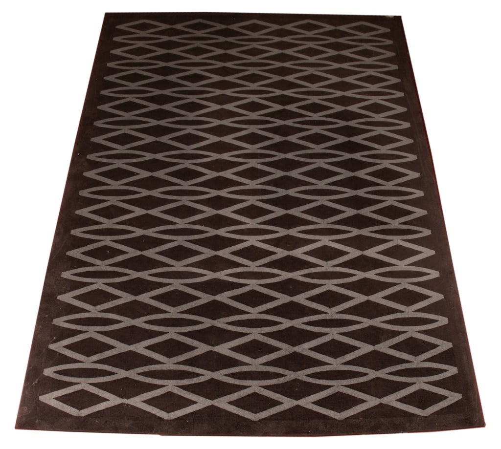 Modern Geometric Brown & Gray Carpet, 18' x 10' (1 of 5)