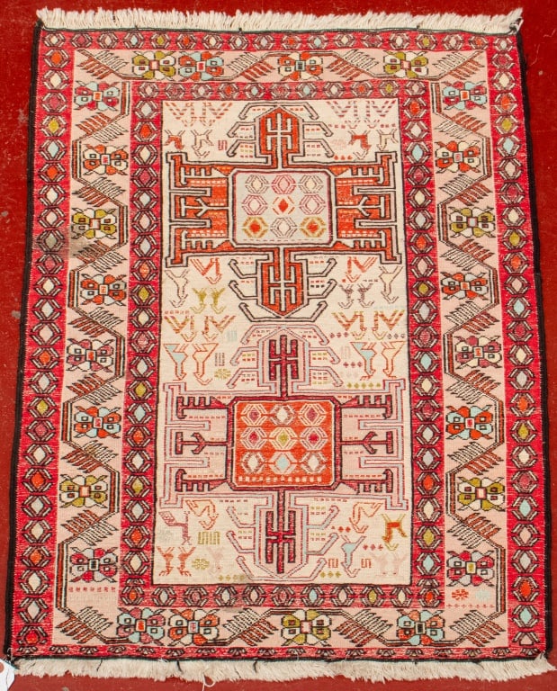 Turkish Sumac Caucasian Wool Rug, 3' 3" x 2' 5" (1 of 6)