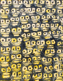Hunt Slonem "Guardians" Oil on Canvas, 1995
