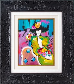 Peter Max "Brown Lady" Acrylic on Canvas, 2017