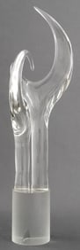 Seguso Attr. Abstract Crescent Glass Sculpture