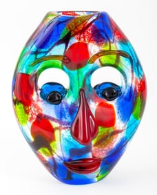 Karl Ittig Clown Face Glass Vase, 2022
