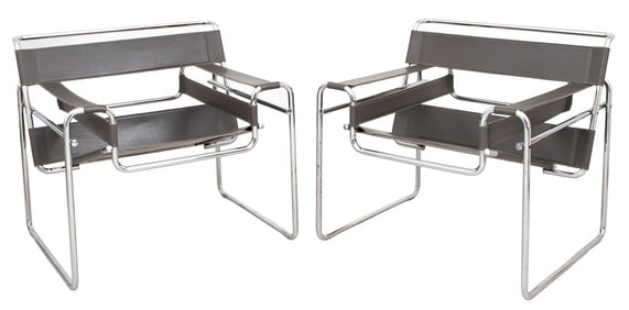 Marcel Breuer "Wassily" Armchairs, Pair