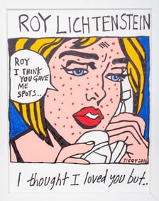 Tiggy Ticehurst "Roy Lichtenstein" Acrylic Canvas