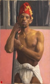 Cas Norwaish Portrait of Man with Staff Oil Canvas