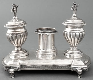 Swedish Silver Inkwell, Early 20th C.