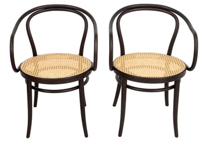 Thonet x Ton Bentwood Armchairs, Pair