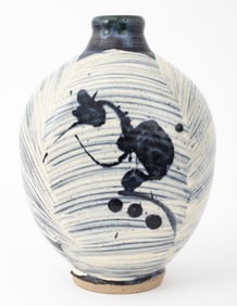 Wayne Ngan Hakeme Slip Stoneware Bottle Vase