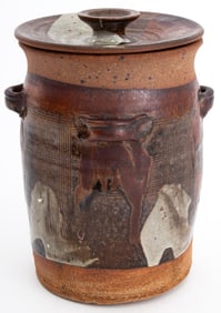 Betty Woodman Glazed Stoneware Covered Jar