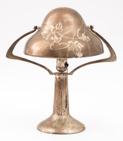 Art Nouveau Brass Table Lamp