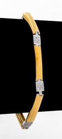 14K Yellow Gold Diamond Station Bracelet