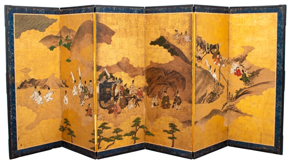 Kano School Japanese Six-Panel Screen (1 of 13)