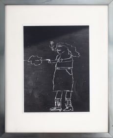 Helen Levitt Sidewalk Chalk Gelatin Silver Print